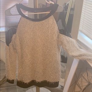 Zanzea sweater — black and beige